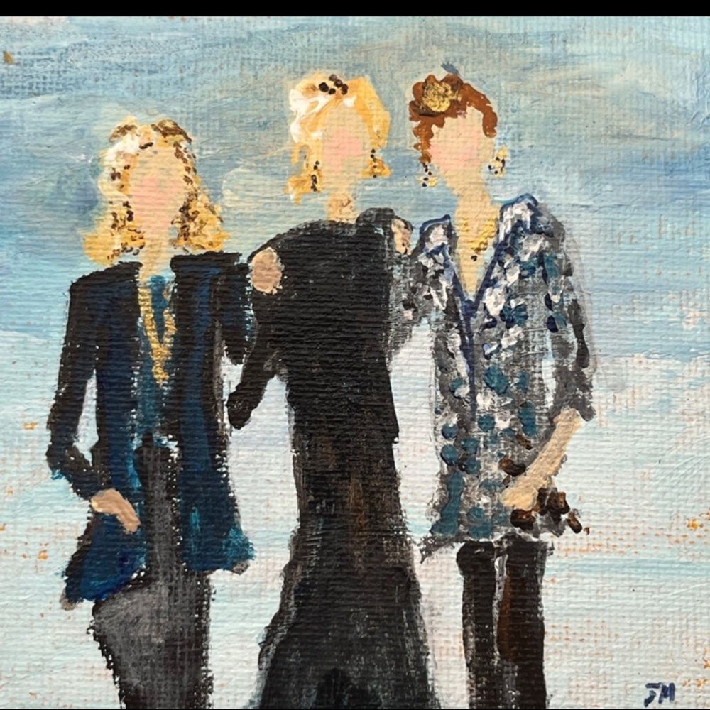 Small 3 Soul Sisters Original Oil Painting - Picture 3 of 4
